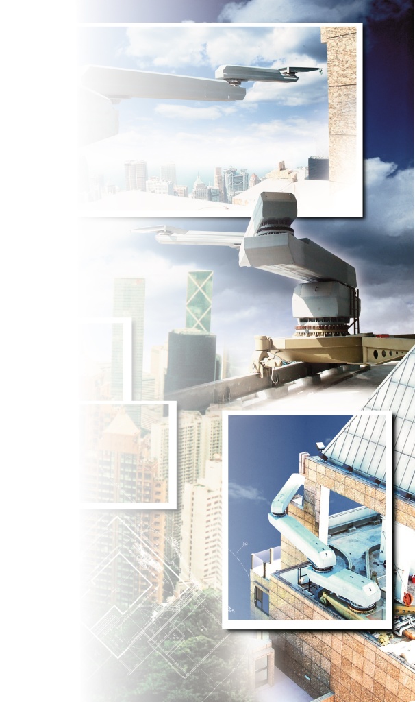 Building maintenace unit, BMU in Hong Kong Building maintenace unit, BMU in Hong Kong